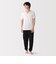 紳士　脇に縫い目のない　なめらか　Ｖネック半袖Ｔシャツ