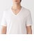紳士　脇に縫い目のない　なめらか　Ｖネック半袖Ｔシャツ