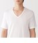 紳士　脇に縫い目のない　なめらか　Ｖネック半袖Ｔシャツ