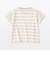 ベビー　あたまするっと　綿天竺編みクルーネック半袖Ｔシャツ　ボーダー