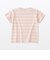 ベビー　あたまするっと　綿天竺編みクルーネック半袖Ｔシャツ　ボーダー