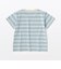 ベビー　あたまするっと　綿天竺編みクルーネック半袖Ｔシャツ　ボーダー