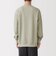 紳士　素材に還るワッフル編みクルーネック長袖Ｔシャツ