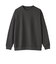 紳士　素材に還るワッフル編みクルーネック長袖Ｔシャツ