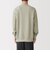 紳士　素材に還るワッフル編みクルーネック長袖Ｔシャツ