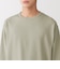 紳士　素材に還るワッフル編みクルーネック長袖Ｔシャツ
