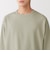 紳士　素材に還るワッフル編みクルーネック長袖Ｔシャツ