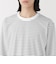 紳士　天竺編みクルーネック長袖Ｔシャツ（ボーダー）
