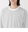 紳士　天竺編みクルーネック長袖Ｔシャツ（ボーダー）