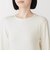 婦人　あったか綿　厚手ジャカード　クルーネック長袖Ｔシャツ