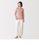 婦人　あったか綿　厚手ジャカード　クルーネック長袖Ｔシャツ