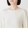婦人　あったか綿　厚手ジャカード　クルーネック長袖Ｔシャツ