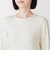 婦人　あったか綿　厚手ジャカード　クルーネック長袖Ｔシャツ