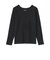 婦人　あったか綿　厚手ジャカード　Ｕネック長袖Ｔシャツ