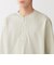 紳士　素材に還るワッフル編みヘンリーネック長袖Ｔシャツ