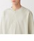紳士　素材に還るワッフル編みヘンリーネック長袖Ｔシャツ