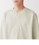 紳士　素材に還るワッフル編みヘンリーネック長袖Ｔシャツ