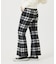 PLAID FLARE PANTS