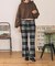 PLAID FLARE PANTS