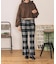 PLAID FLARE PANTS