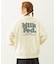 MILKFED. PLAID LOGO WIDE CREW SWEAT