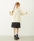 MILKFED. PLAID LOGO WIDE CREW SWEAT