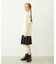 MILKFED. PLAID LOGO WIDE CREW SWEAT