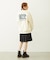 MILKFED. PLAID LOGO WIDE CREW SWEAT