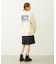 MILKFED. PLAID LOGO WIDE CREW SWEAT