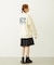 MILKFED. PLAID LOGO WIDE CREW SWEAT