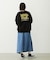 MILKFED. PLAID LOGO WIDE CREW SWEAT