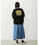 MILKFED. PLAID LOGO WIDE CREW SWEAT