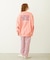 MILKFED. PLAID LOGO WIDE CREW SWEAT
