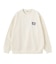 MILKFED. PLAID LOGO WIDE CREW SWEAT