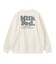 MILKFED. PLAID LOGO WIDE CREW SWEAT