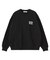 MILKFED. PLAID LOGO WIDE CREW SWEAT