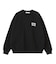 MILKFED. PLAID LOGO WIDE CREW SWEAT