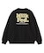 MILKFED. PLAID LOGO WIDE CREW SWEAT