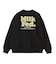 MILKFED. PLAID LOGO WIDE CREW SWEAT