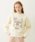 STITCHED HEART LOGO SHORT CREW SWEAT