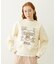 STITCHED HEART LOGO SHORT CREW SWEAT