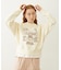 STITCHED HEART LOGO SHORT CREW SWEAT
