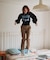 MILKFED LOGO KNIT TOP