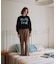 MILKFED LOGO KNIT TOP