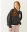 HEART RIBBON EMBLEM SHORT CREW SWEAT