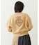 HEART RIBBON EMBLEM SHORT CREW SWEAT