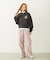 HEART RIBBON EMBLEM SHORT CREW SWEAT