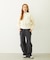 HEART RIBBON EMBLEM SHORT CREW SWEAT