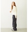 HEART RIBBON EMBLEM SHORT CREW SWEAT