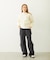 HEART RIBBON EMBLEM SHORT CREW SWEAT